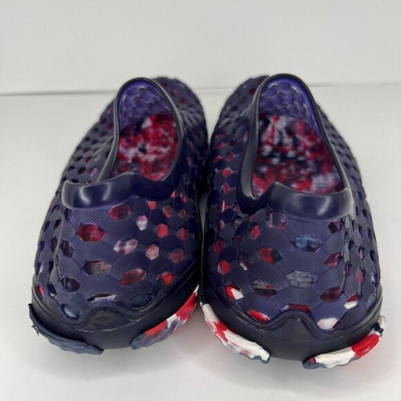 Beach Slip-On Purple/Blue with Red Sole Shoes Women's Size 11 Casual Lite Weight - Picture 5 of 9